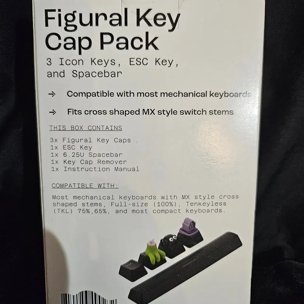 Figural Key cap Halloween pack 3 Icon keys, esc key, and spacebar